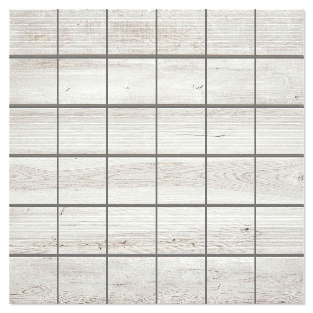 Mosaik Klinker Bobal Vit Matt 30x30 (5x5) cm